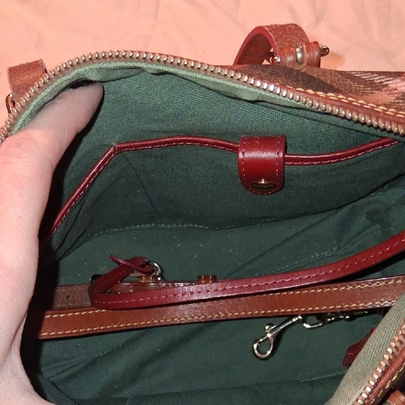 Dooney And Bourke Nwot Plaid Leather Trim Bag - Picture 11 of 13